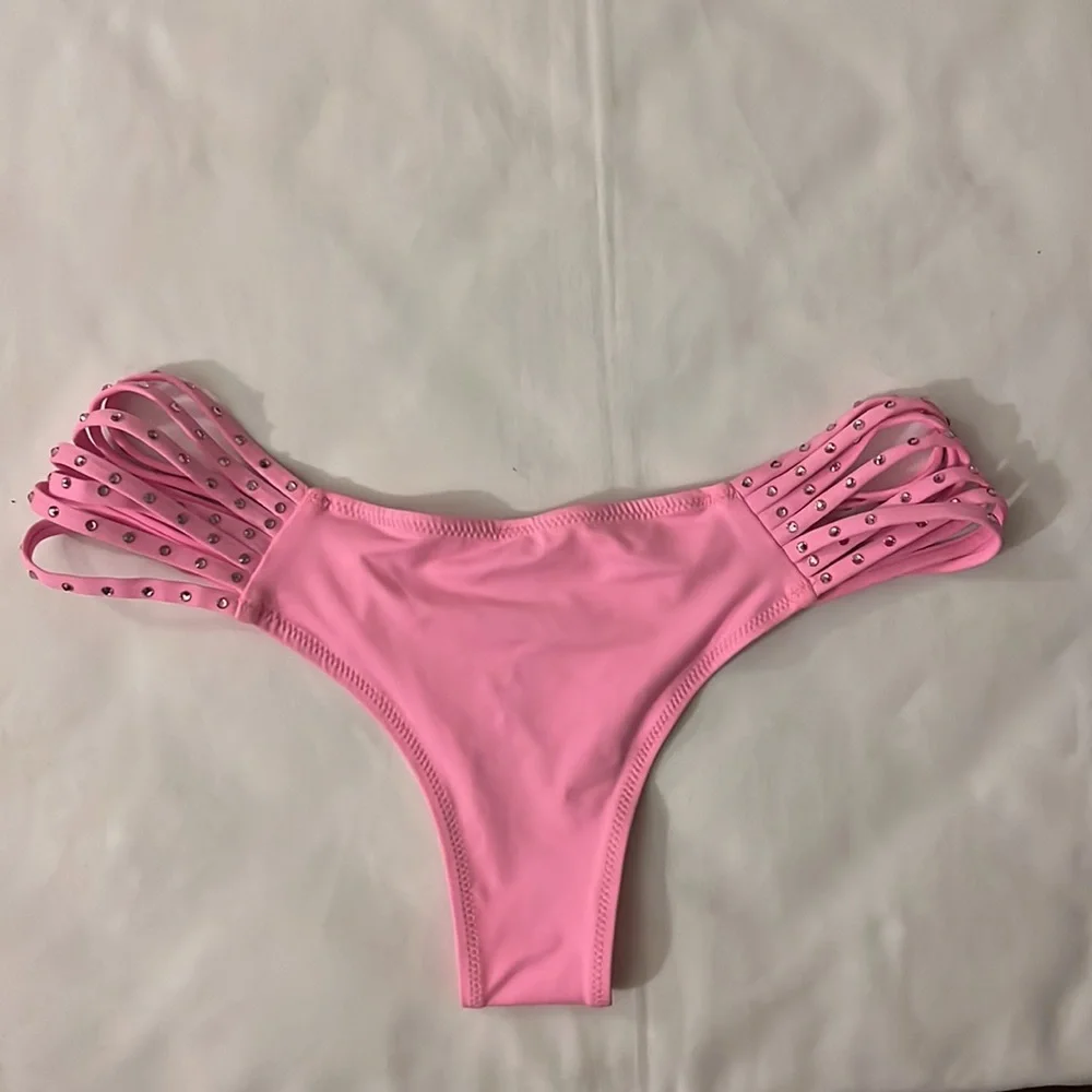 SKIMS RHINESTONE STRAPPY BIKINI BOTTOM
